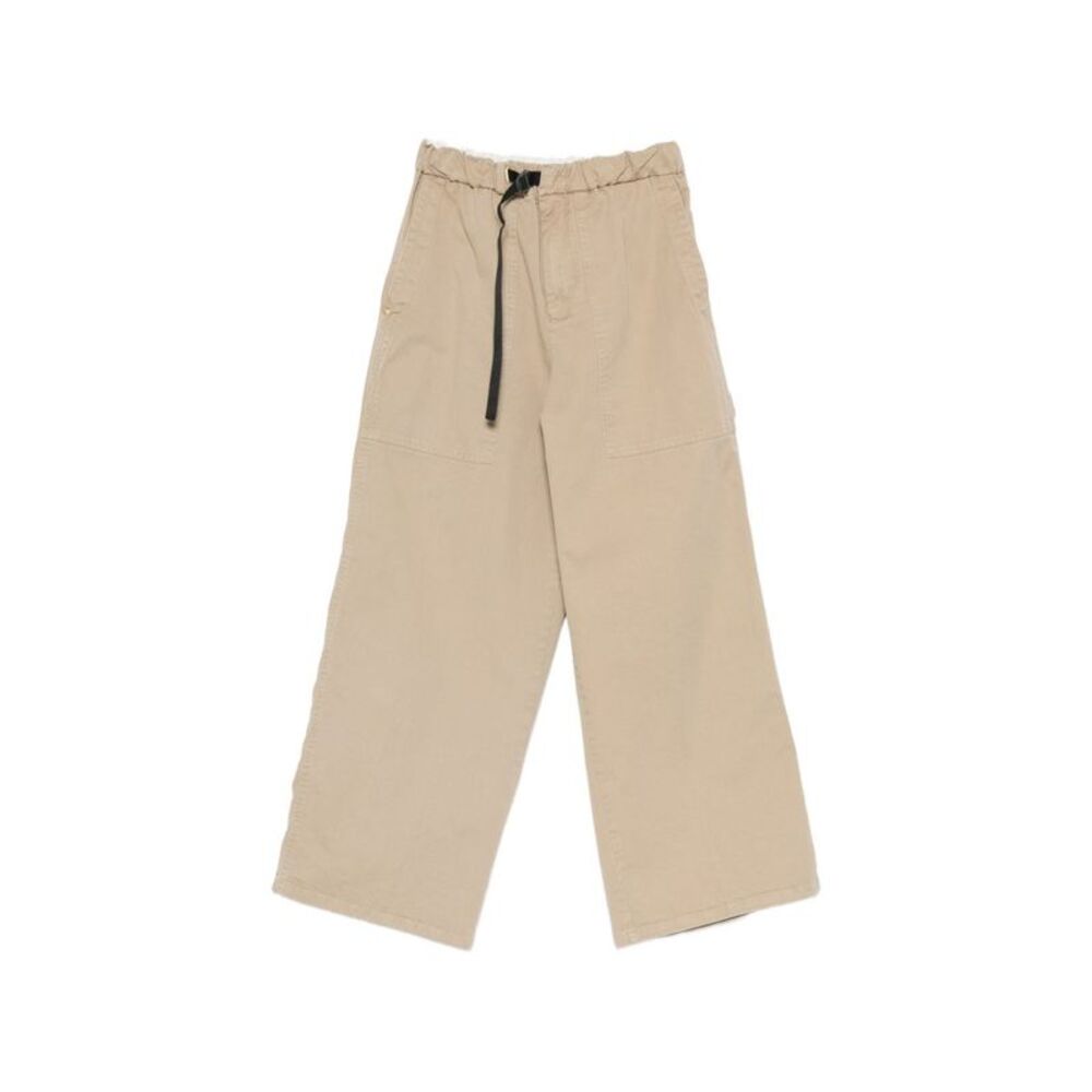 White Sand Women Cotton Wide-Leg Trousers
